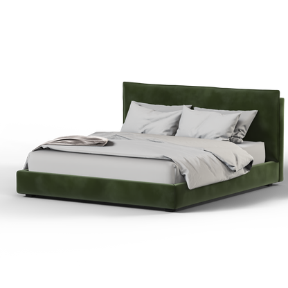 Thea Upholstered Double Bed with Clean Headboard