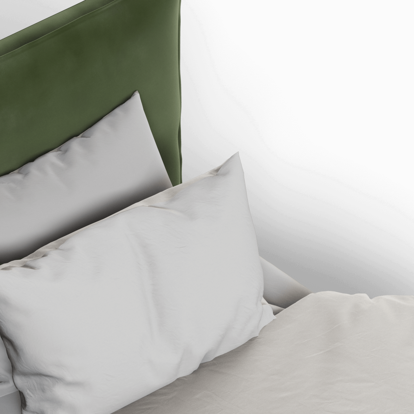 Thea Upholstered Double Bed with Clean Headboard