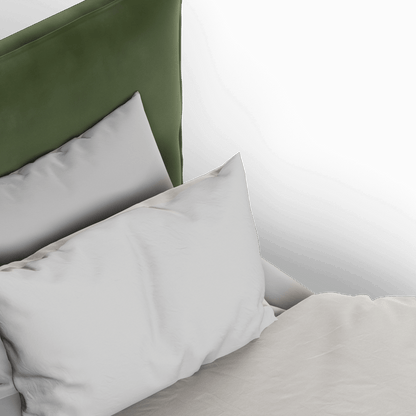 Thea Upholstered Double Bed with Clean Headboard