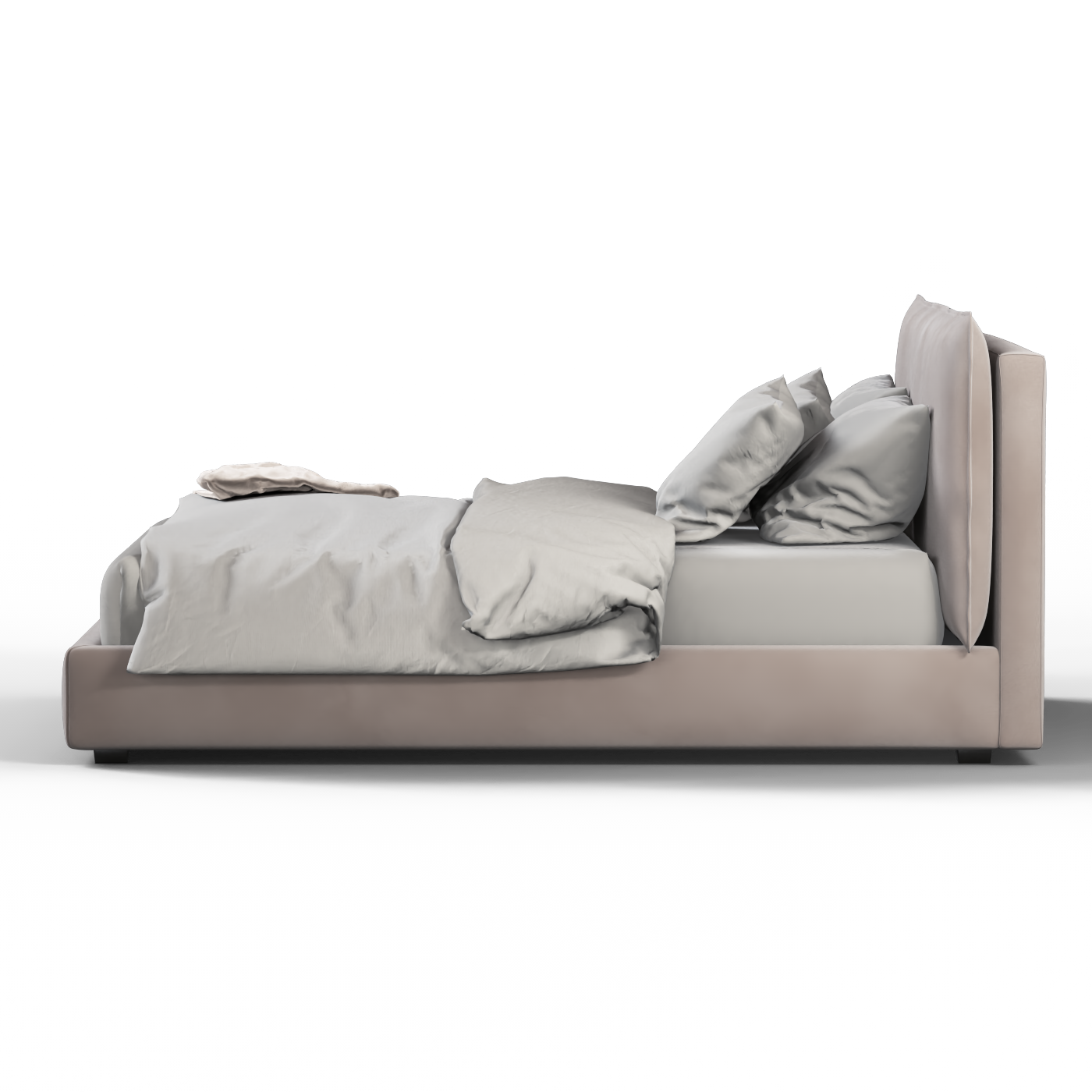 Thea Upholstered Double Bed with Clean Headboard
