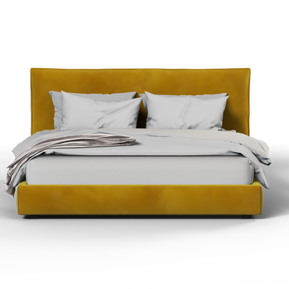 Thea Upholstered Double Bed with Clean Headboard
