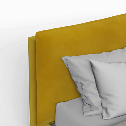 Thea Upholstered Double Bed with Clean Headboard