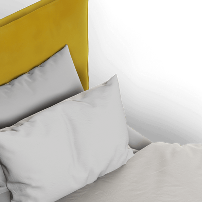 Thea Upholstered Double Bed with Clean Headboard
