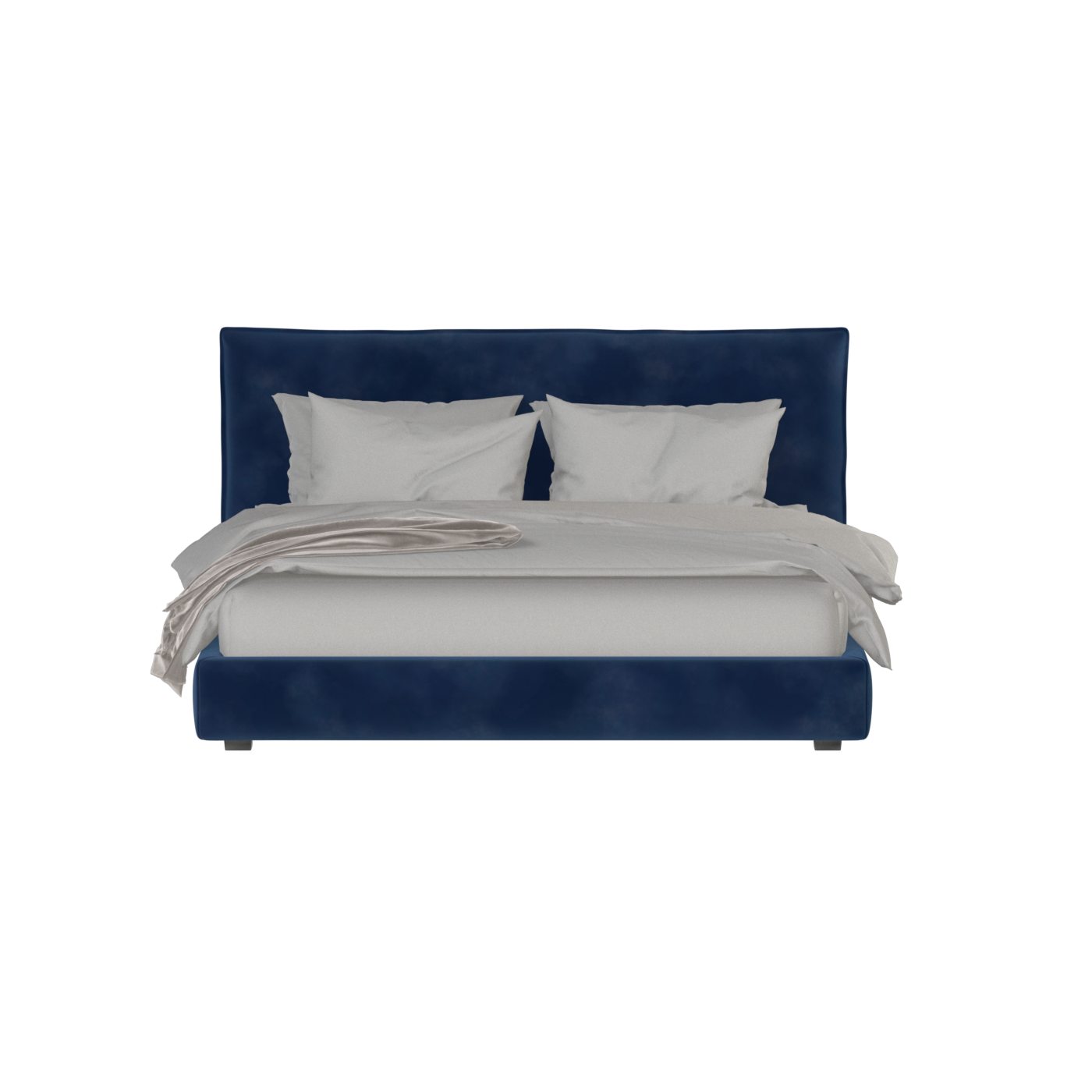 Thea Upholstered Double Bed with Clean Headboard