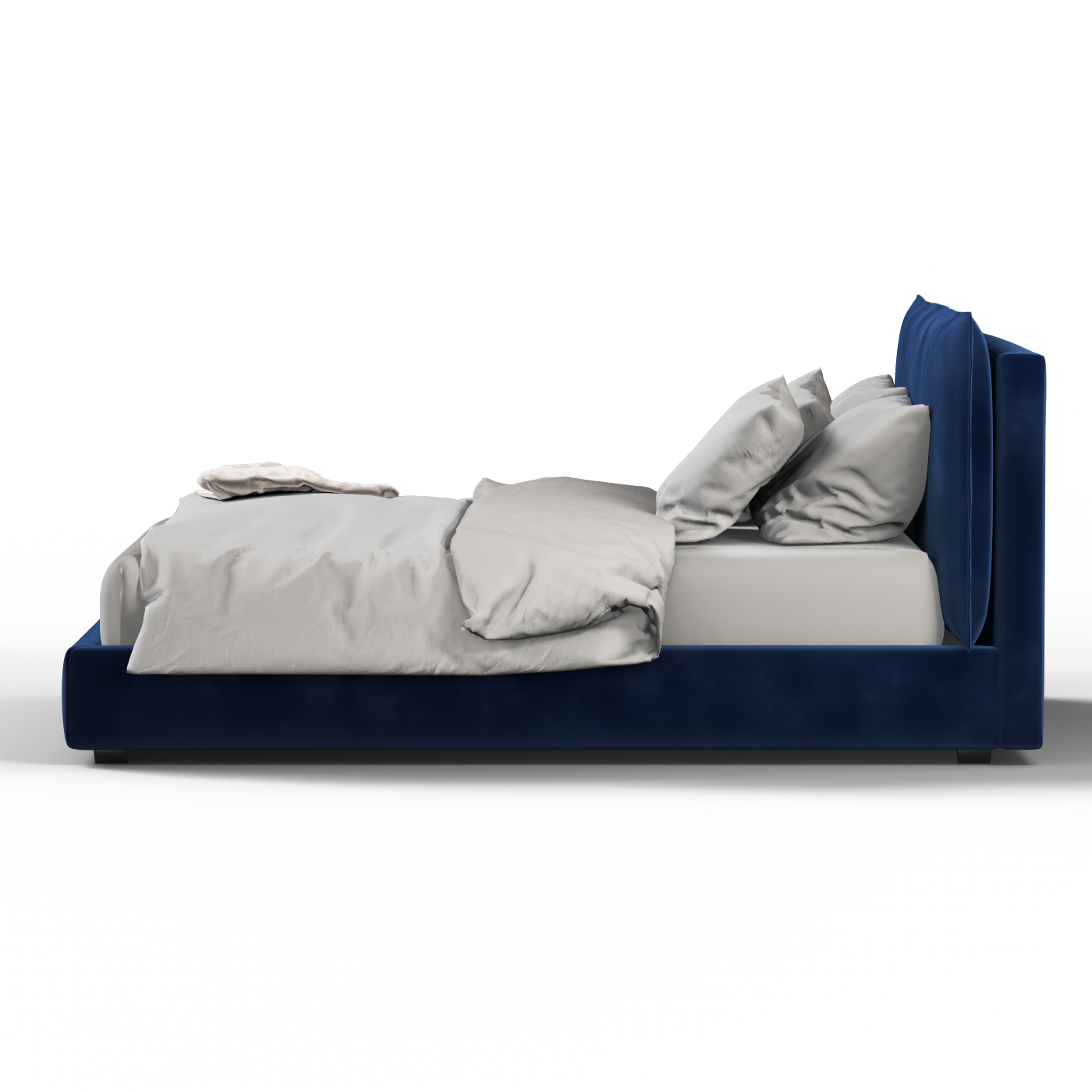 Thea Upholstered Double Bed with Clean Headboard