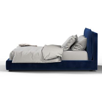 Thea Upholstered Double Bed with Clean Headboard