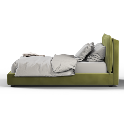 Thea Upholstered Double Bed with Clean Headboard