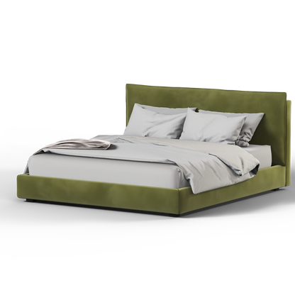 Thea Upholstered Double Bed with Clean Headboard