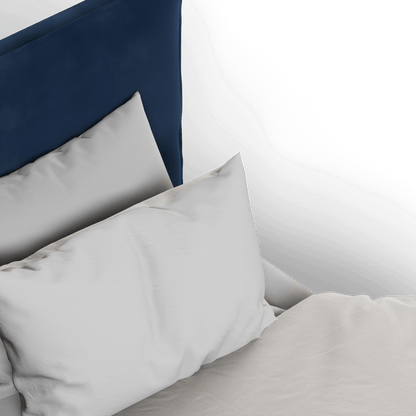 Thea Upholstered Double Bed with Clean Headboard
