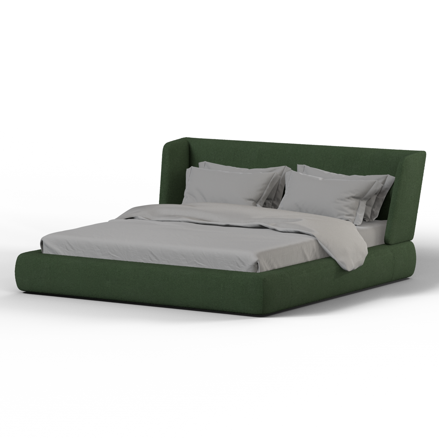 Valentina bed in Boucle Baloo Fabric