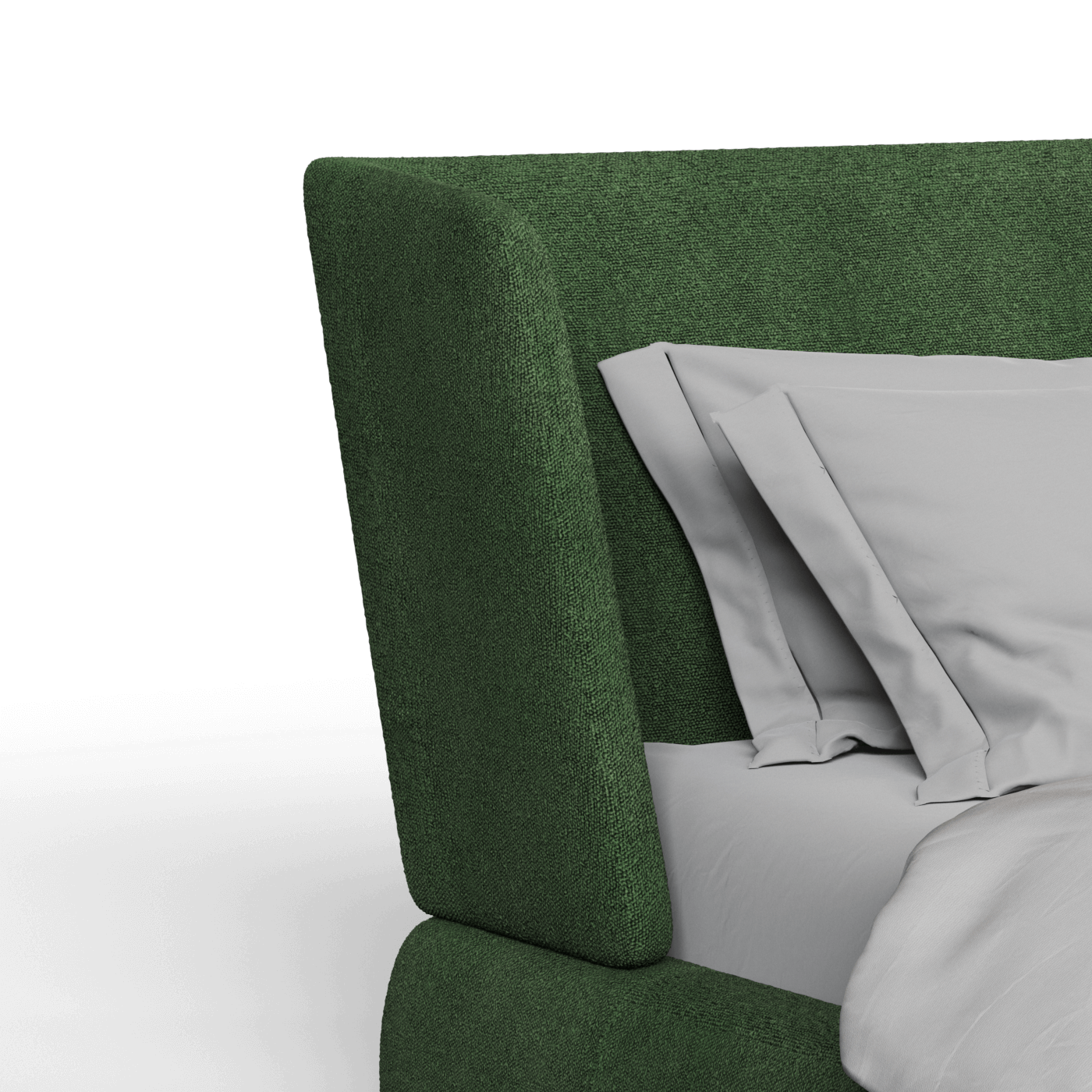 Valentina bed in Boucle Baloo Fabric