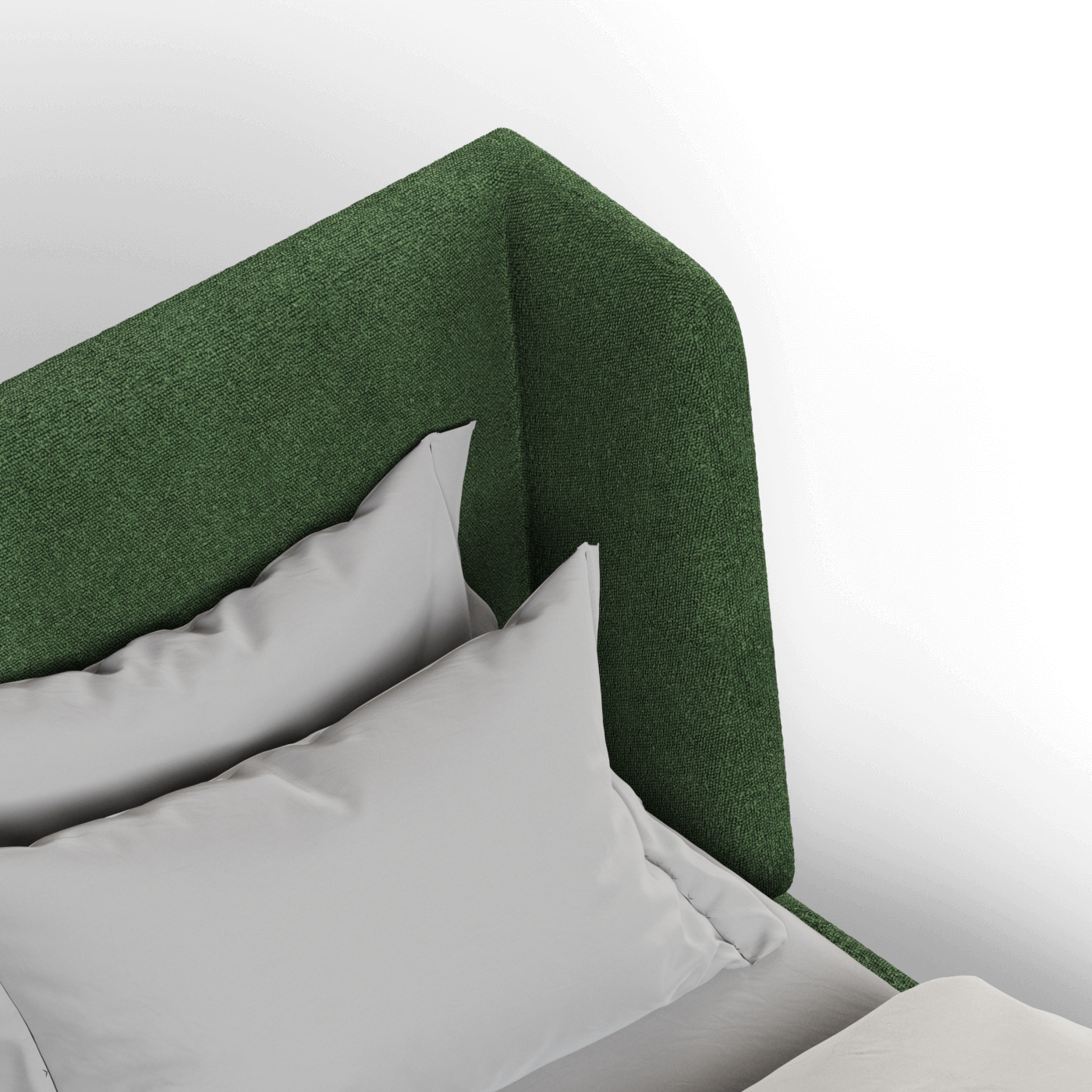 Valentina bed in Boucle Baloo Fabric