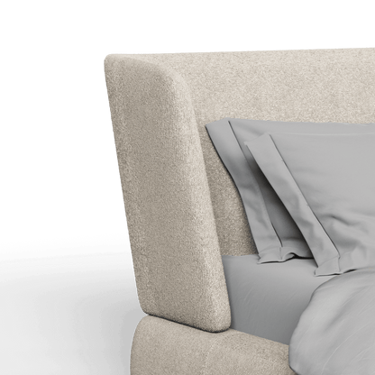 Valentina bed in Boucle Baloo Fabric