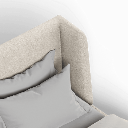 Valentina bed in Boucle Baloo Fabric