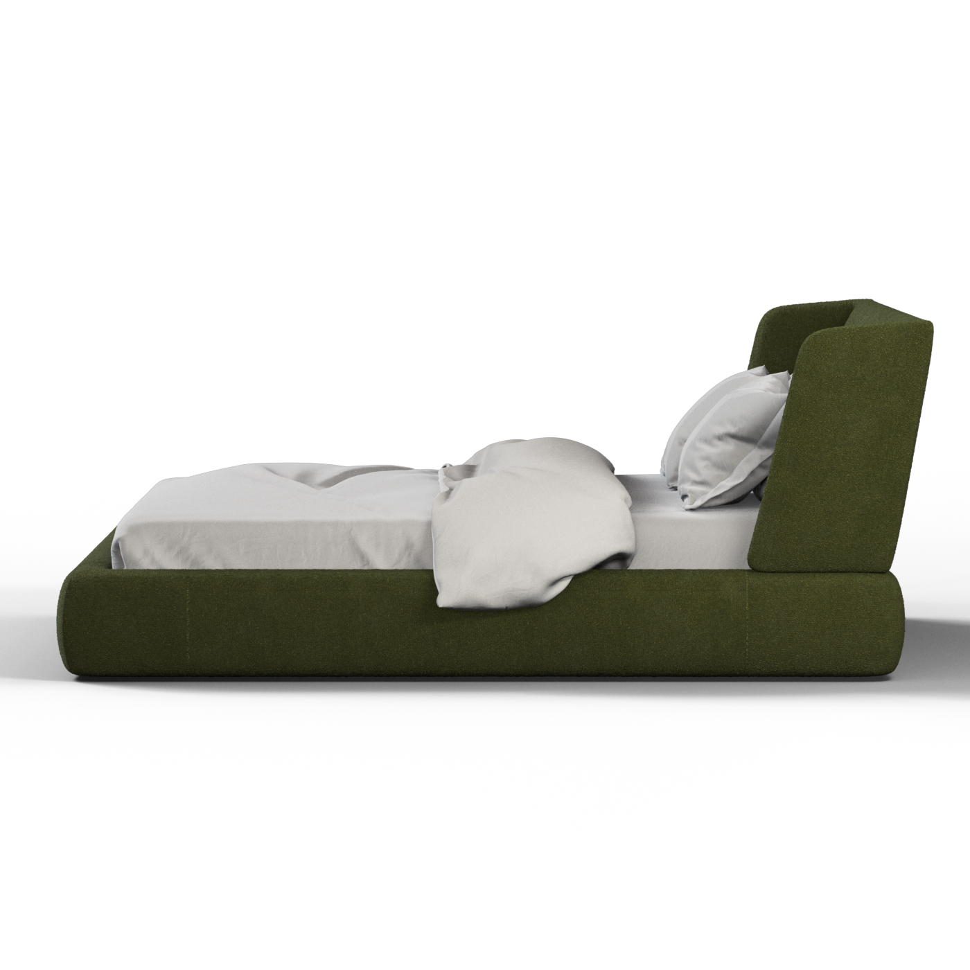 Valentina bed in Boucle Baloo Fabric