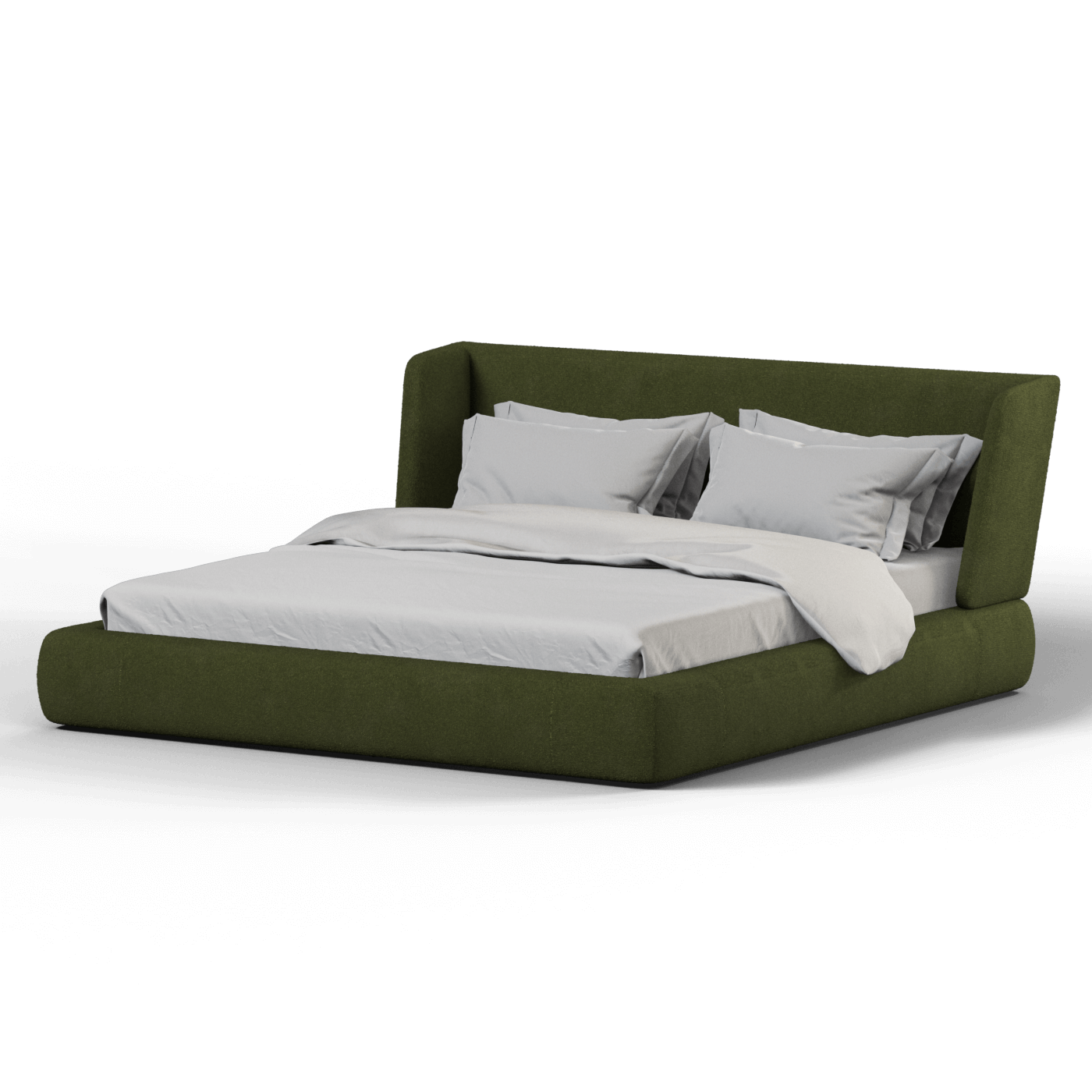 Valentina bed in Boucle Baloo Fabric