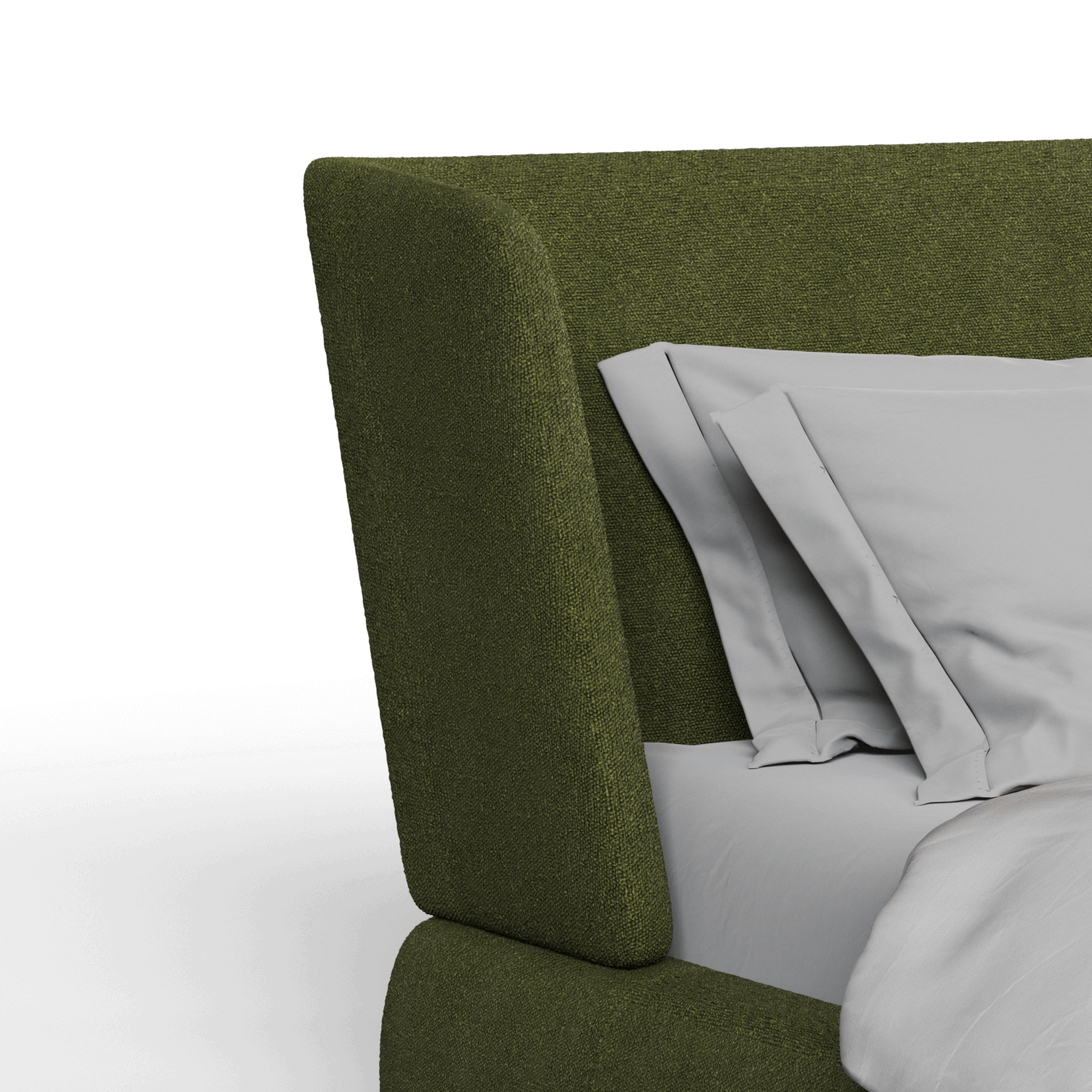 Valentina bed in Boucle Baloo Fabric
