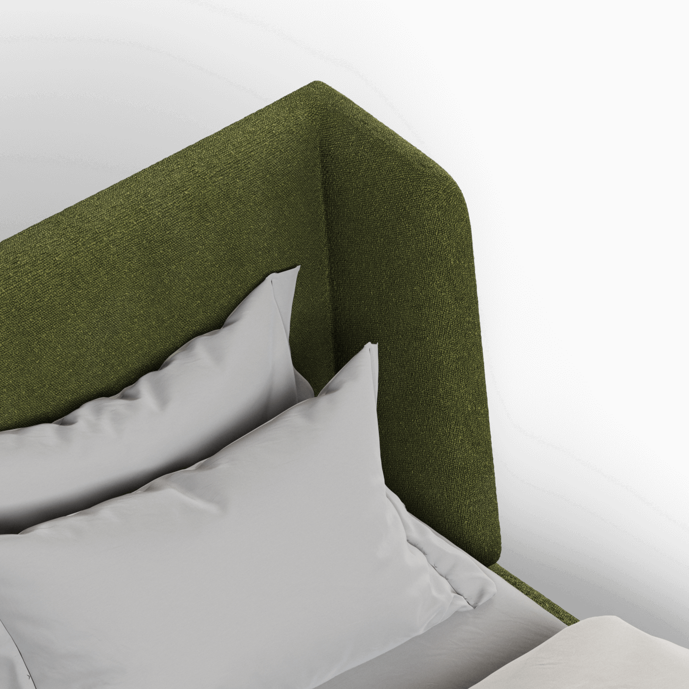 Valentina bed in Boucle Baloo Fabric