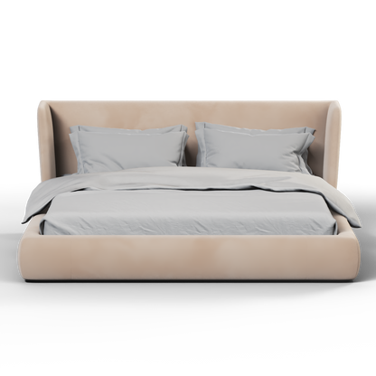 Valentina bed in Boucle Velvet Fabric