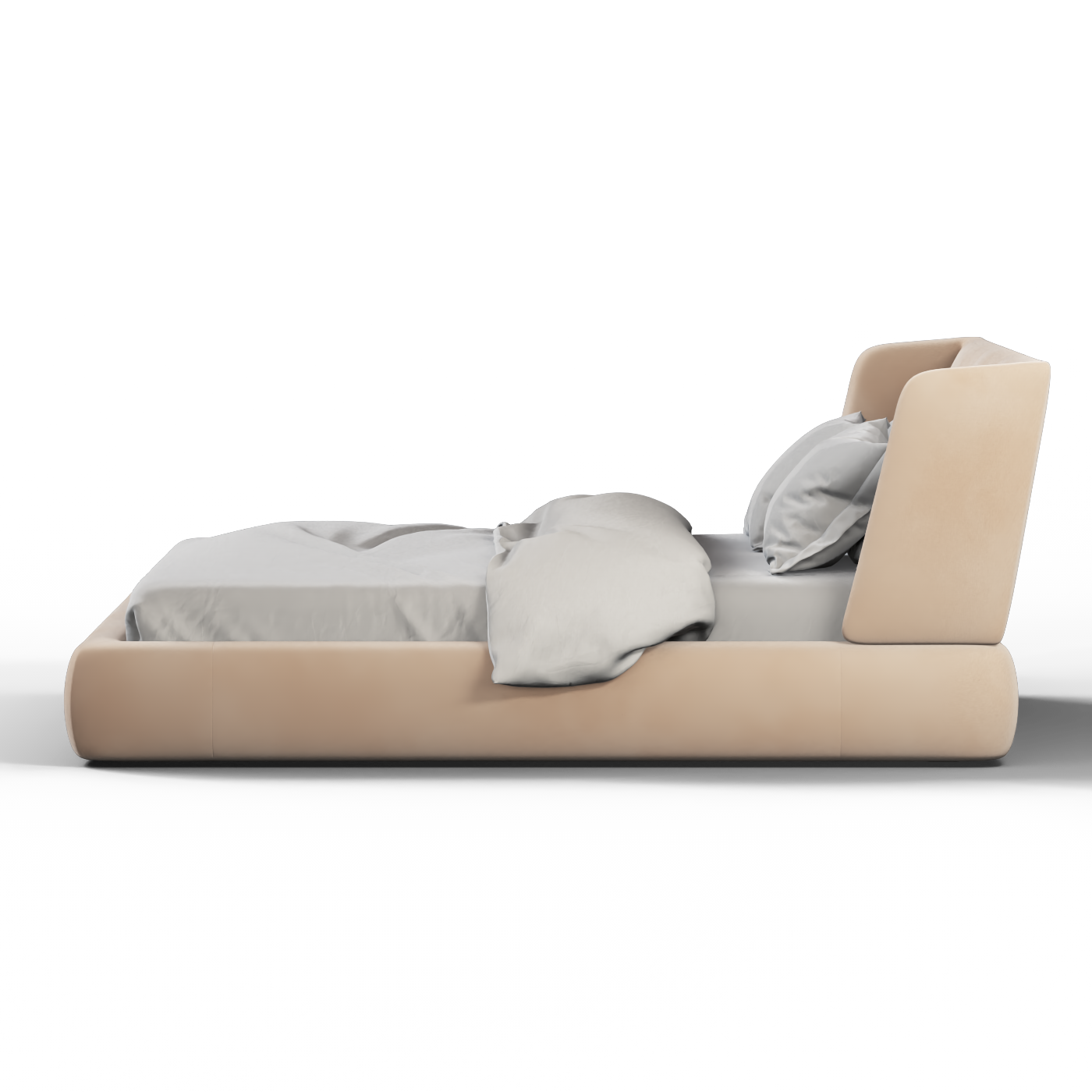 Valentina bed in Boucle Velvet Fabric