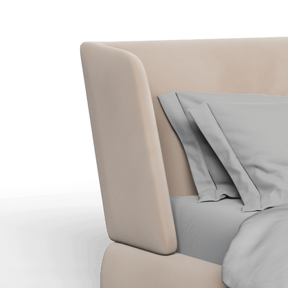 Valentina bed in Boucle Velvet Fabric