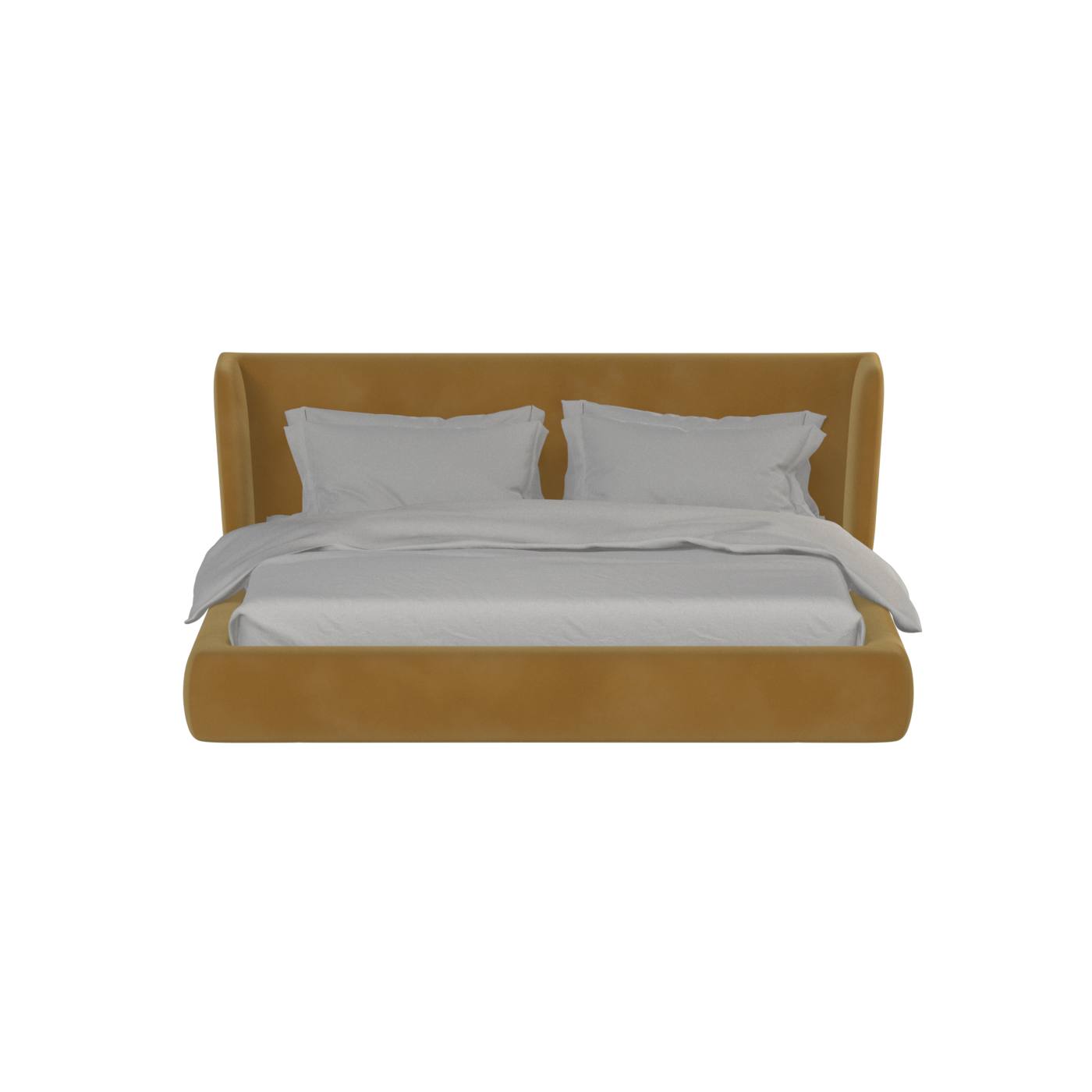 Valentina bed in Boucle Velvet Fabric