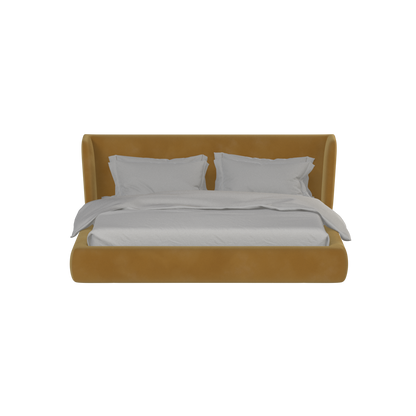 Valentina bed in Boucle Velvet Fabric