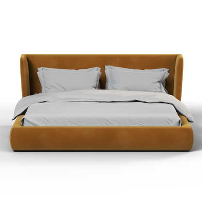 Valentina bed in Boucle Velvet Fabric