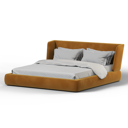 Valentina bed in Boucle Velvet Fabric