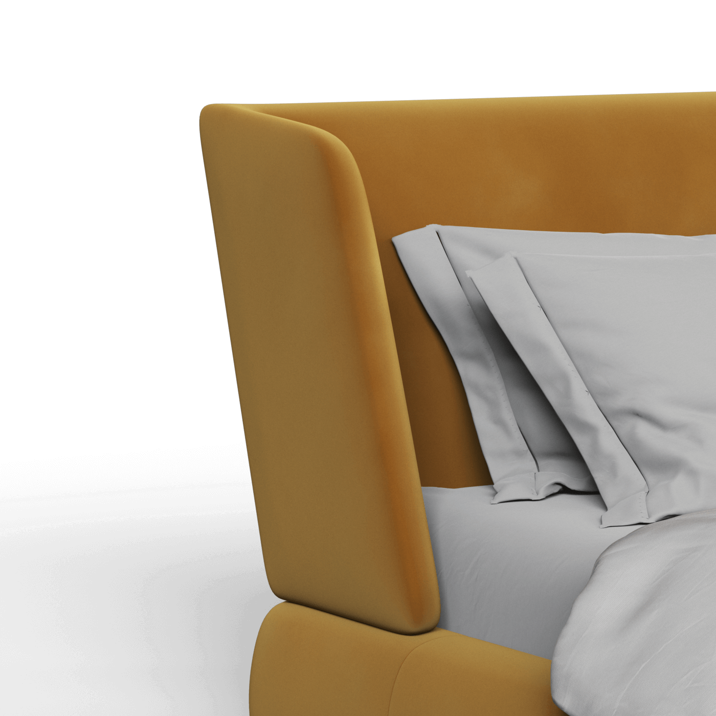 Valentina bed in Boucle Velvet Fabric