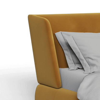 Valentina bed in Boucle Velvet Fabric