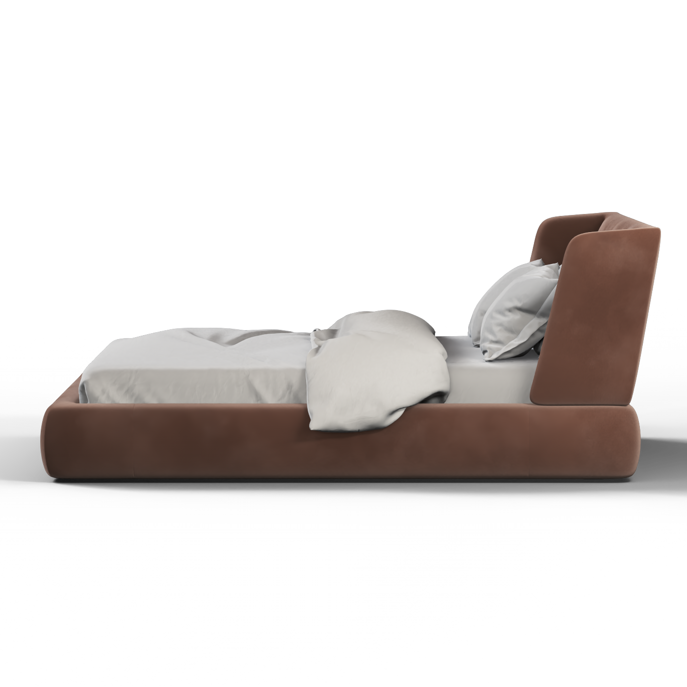 Valentina bed in Boucle Velvet Fabric