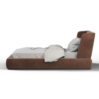 Valentina bed in Boucle Velvet Fabric