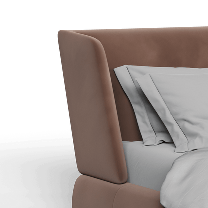 Valentina bed in Boucle Velvet Fabric