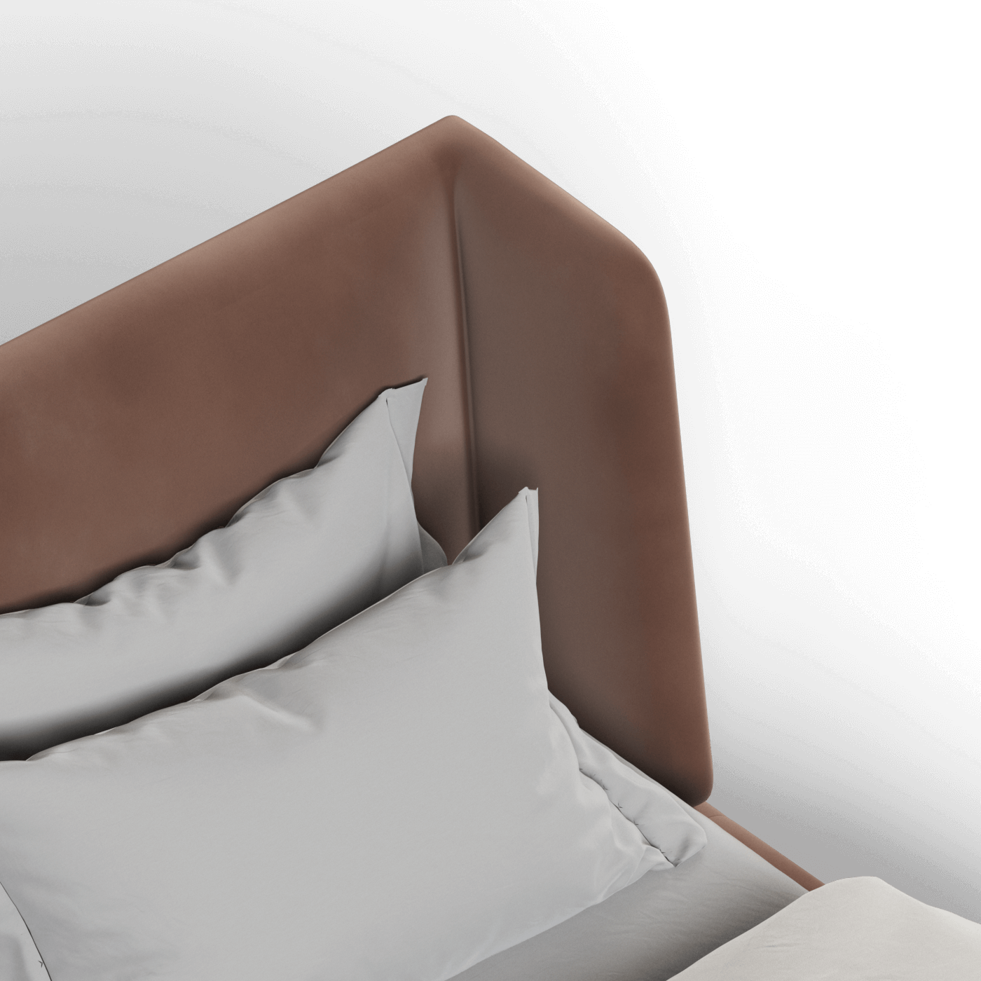 Valentina bed in Boucle Velvet Fabric