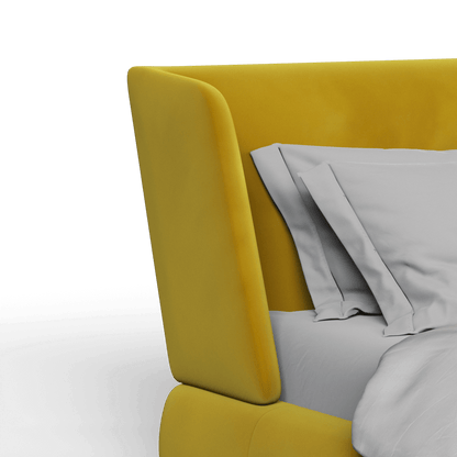 Valentina bed in Boucle Velvet Fabric