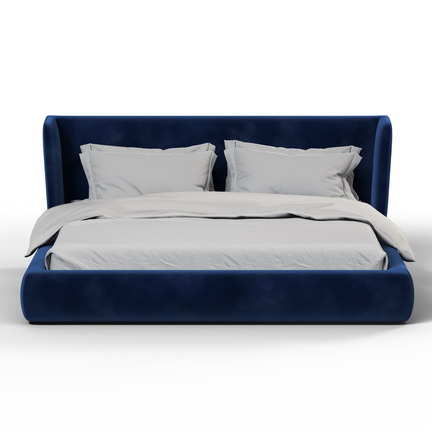 Valentina bed in Boucle Velvet Fabric