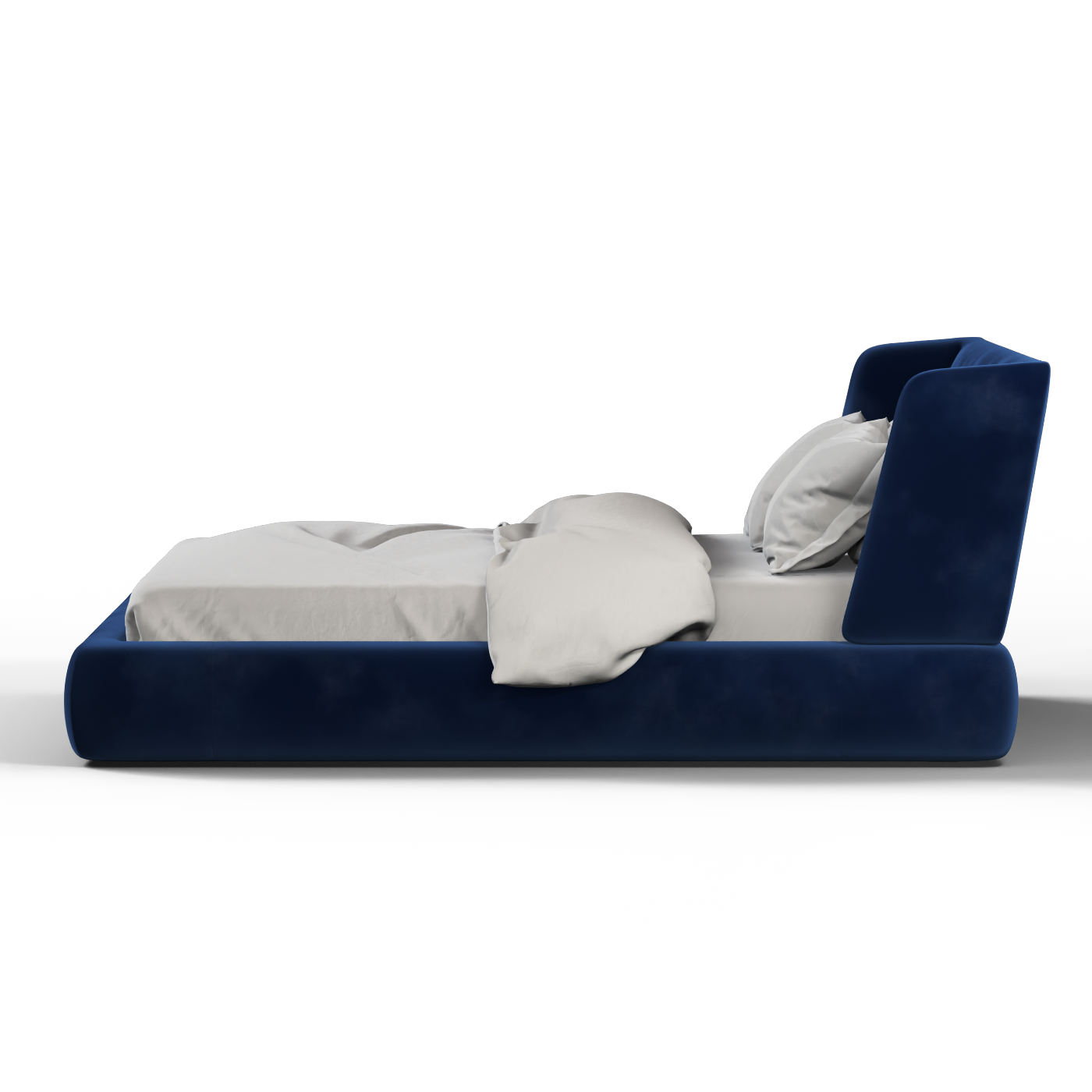 Valentina bed in Boucle Velvet Fabric