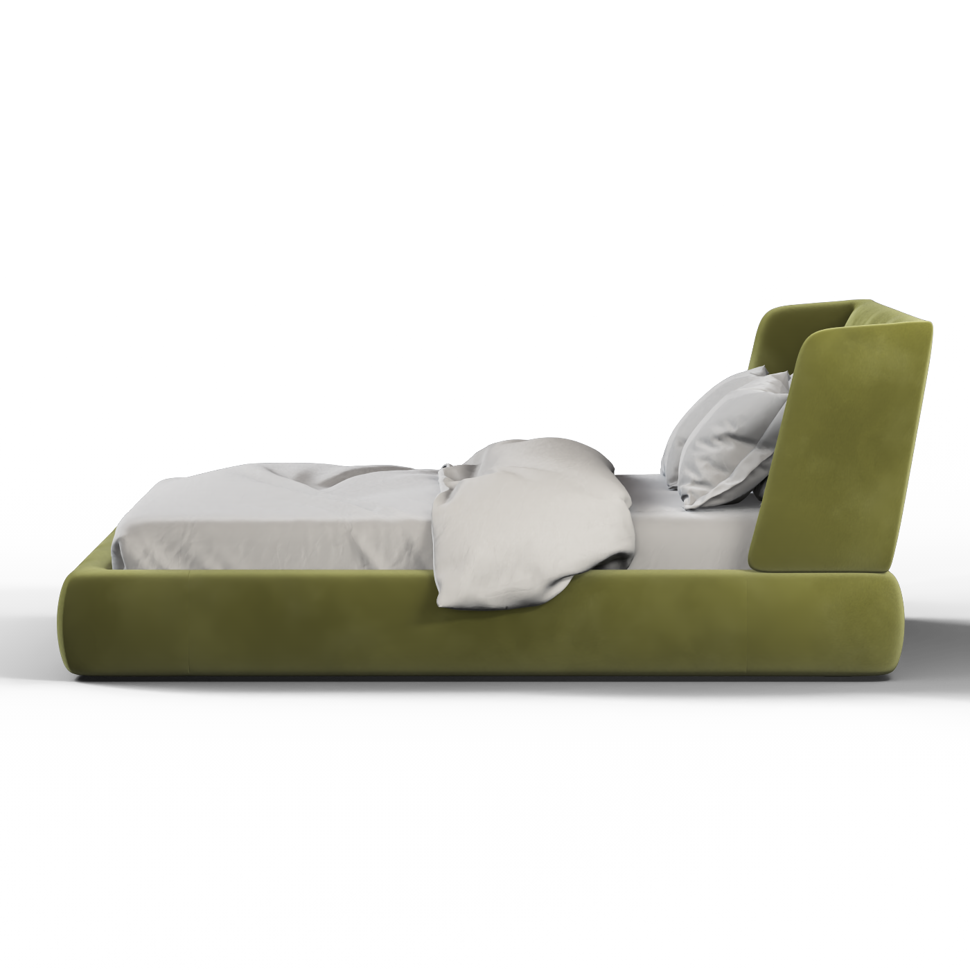 Valentina bed in Boucle Velvet Fabric